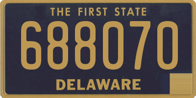 DE license plate 688070