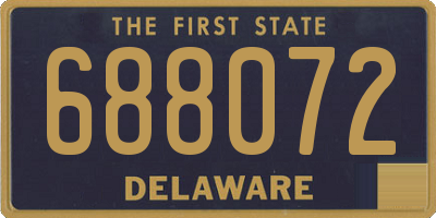 DE license plate 688072