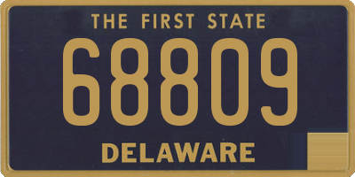 DE license plate 68809