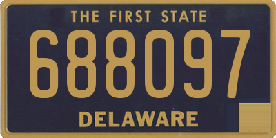 DE license plate 688097
