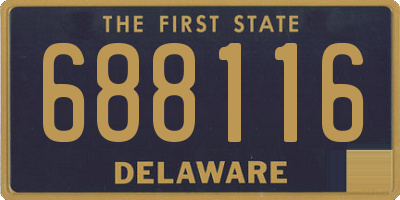 DE license plate 688116