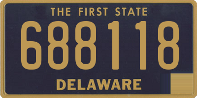 DE license plate 688118