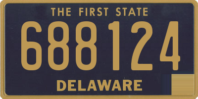 DE license plate 688124