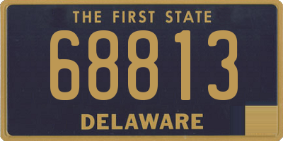 DE license plate 68813