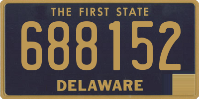 DE license plate 688152