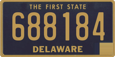DE license plate 688184