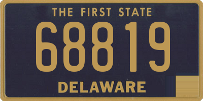 DE license plate 68819