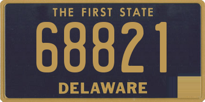 DE license plate 68821