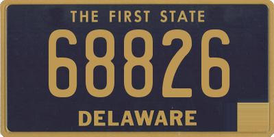 DE license plate 68826