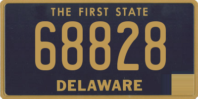DE license plate 68828