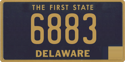 DE license plate 6883