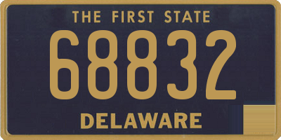 DE license plate 68832