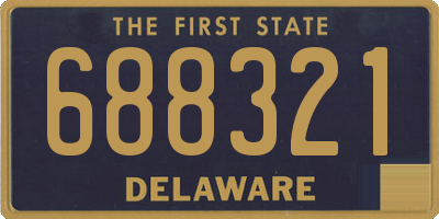 DE license plate 688321