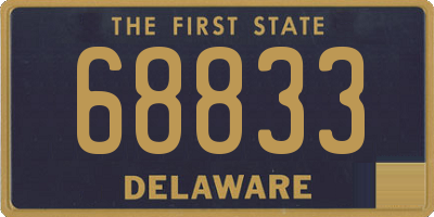 DE license plate 68833