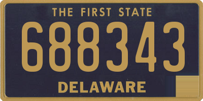 DE license plate 688343