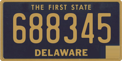 DE license plate 688345