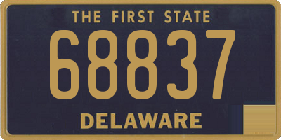 DE license plate 68837
