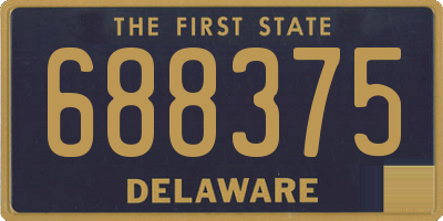 DE license plate 688375