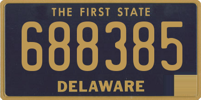 DE license plate 688385