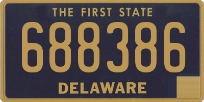 DE license plate 688386