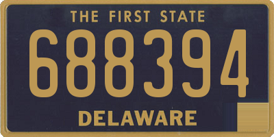 DE license plate 688394