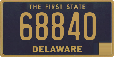 DE license plate 68840