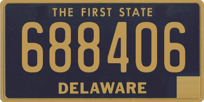 DE license plate 688406
