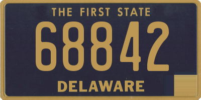 DE license plate 68842