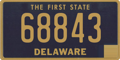 DE license plate 68843