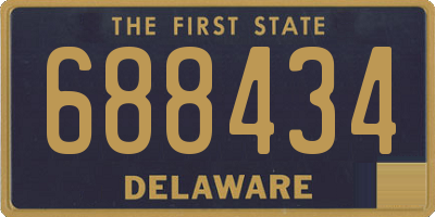DE license plate 688434