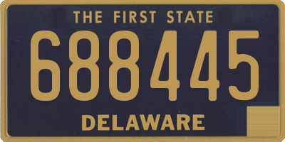 DE license plate 688445