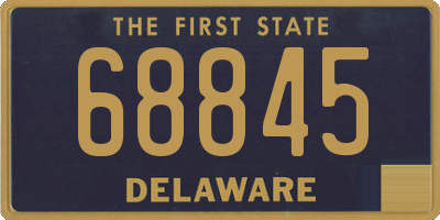 DE license plate 68845