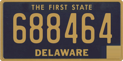 DE license plate 688464