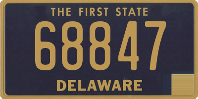 DE license plate 68847