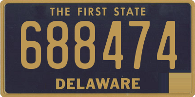 DE license plate 688474