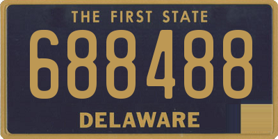 DE license plate 688488