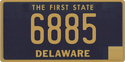 DE license plate 6885