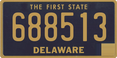 DE license plate 688513