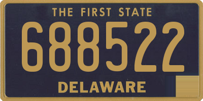 DE license plate 688522