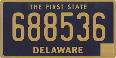 DE license plate 688536