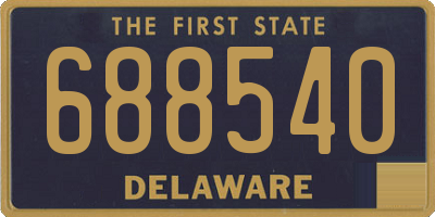 DE license plate 688540