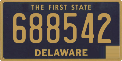 DE license plate 688542