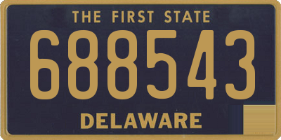 DE license plate 688543