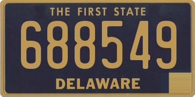 DE license plate 688549