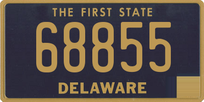 DE license plate 68855