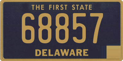 DE license plate 68857