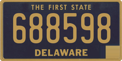 DE license plate 688598