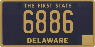 DE license plate 6886