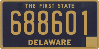 DE license plate 688601