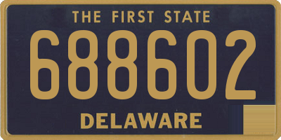 DE license plate 688602